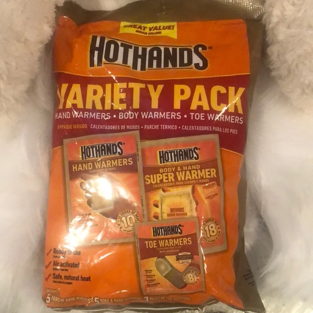 Brand New HotHands 13 Variety Pack Hand Warmers Body Warmers Toe Warmers